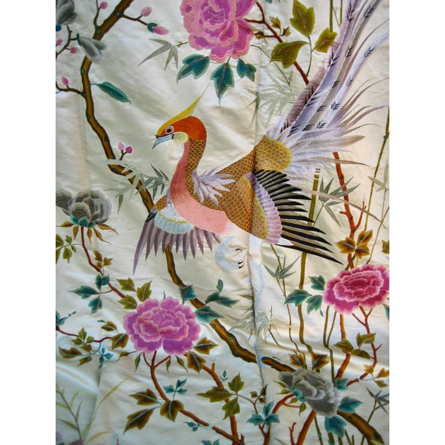 Chinese Silk Embroidery Curtains 19 Century For Sale - Image 6 of 16