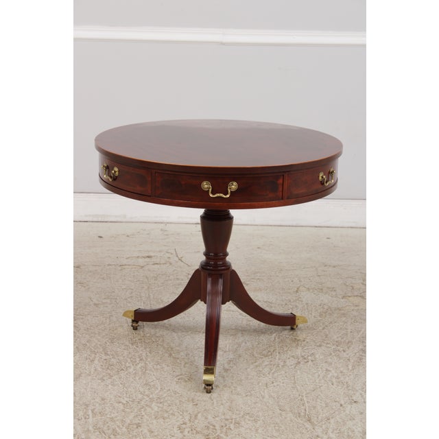 Age: Approx: 20 Years Old Details: Reddish Mahogany Finish High Quality Construction Nice Inlay Work Throughout English...