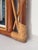 Brown Mid-Century Italian French Riviera Style Bamboo & Rattan Wall Mirror Styled After Franco Albini For Sale - Image 8 of 12