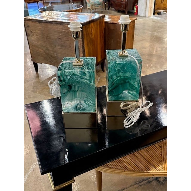 Murano Glass Block Lamps For Sale - Image 4 of 7