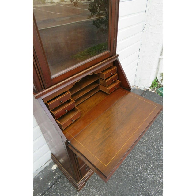 Hollywood Regency Tall Narrow Secretary Desk Cupboard Chairish