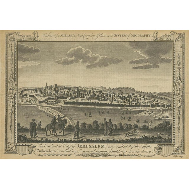Antique Engraved View of Jerusalem from Millar, 1760s For Sale - Image 3 of 11