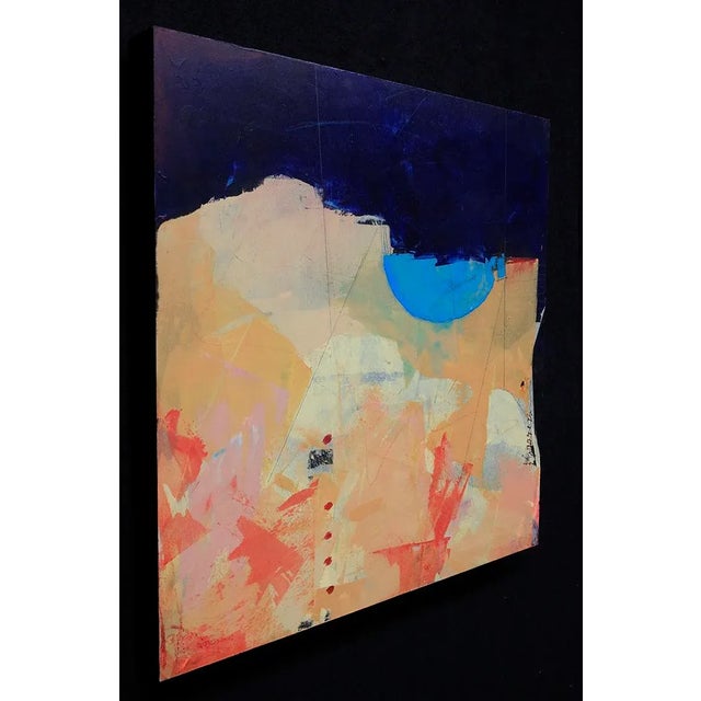 "Turquoise Quarry" Original Abstract Mixed Media Painting by Jill Krasner For Sale - Image 4 of 5