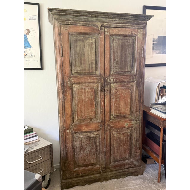 Indian Green Cabinet For Sale - Image 4 of 5