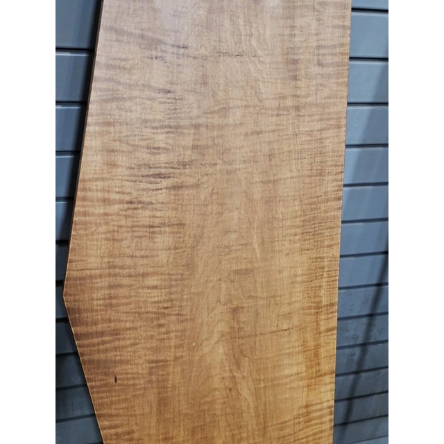 Brown Late 20th Century Douglas Campbell Benchmade Tiger Maple King Size Pencil Post Canopy Bed Maine For Sale - Image 8 of 10