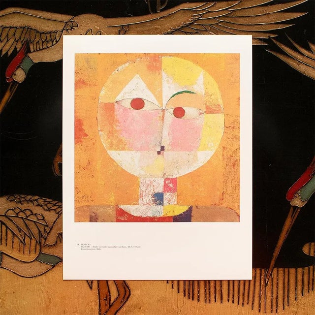 Abstract 1989 After Paul Klee "Senecio", Full-Color Print From France For Sale - Image 3 of 8