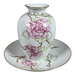 Porcelain Vase and Plate from Heinrich, 1989, Set of 2 For Sale