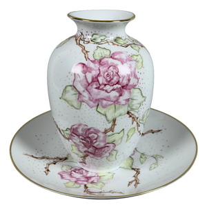 Porcelain Vase and Plate from Heinrich, 1989, Set of 2