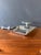 1980s Vintage Art Deco Style Chrome Horn Tray For Sale - Image 5 of 6