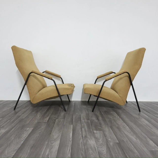 Metal Modernariato Armchairs by Alf Svensson for Ljung Industrier, 1950s, Set of 2 For Sale - Image 7 of 15