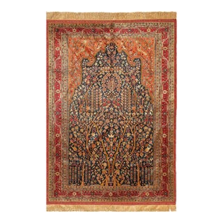 Pasargad DC Double-Sided Hand-Knotted Silk Quchan Rug For Sale