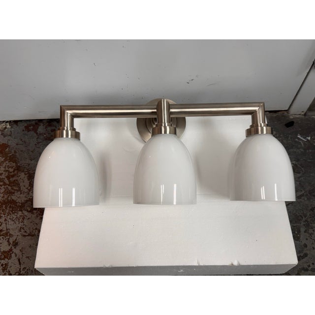 Contemporary Chapman & Myers for Visual Comfort Wilton Triple Bath Light For Sale - Image 3 of 12