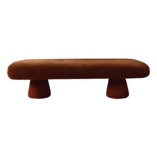 Éxtasis Bench in Brown Velvet by Moanne For Sale