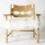 Cool “Razorblade” lounge chair by Henning Kjaernulf, in a rustic meets modernism design. Made of oak with beautiful wood...
