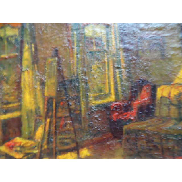 Modern 1930s Vintage Artist Studio Painting For Sale - Image 3 of 6