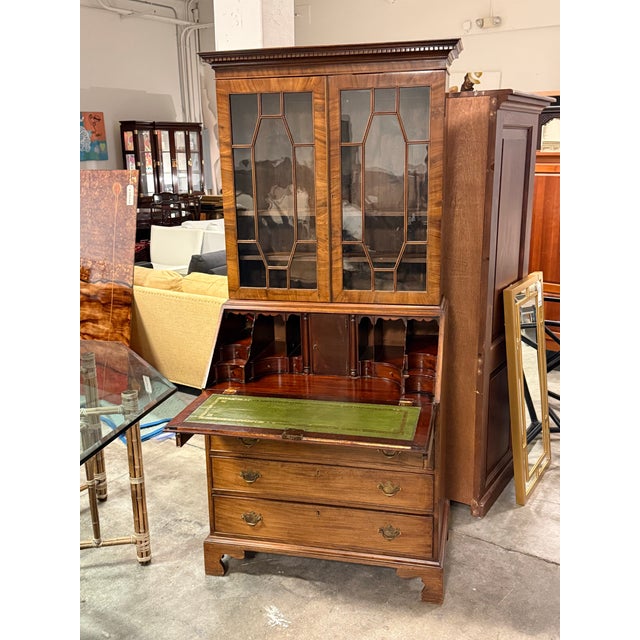 Brown Vintage English Style Secretary For Sale - Image 8 of 12