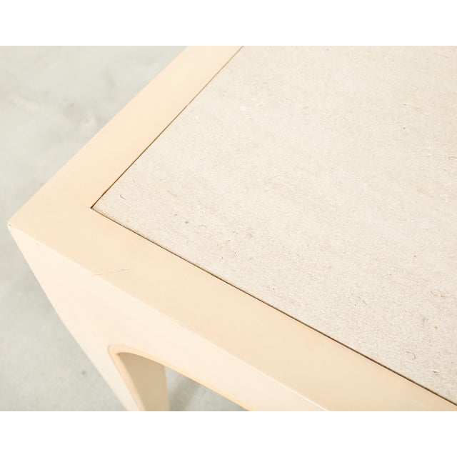 Sally Sirkin J. Robert Scott Travertine Snail Console Table For Sale - Image 11 of 18