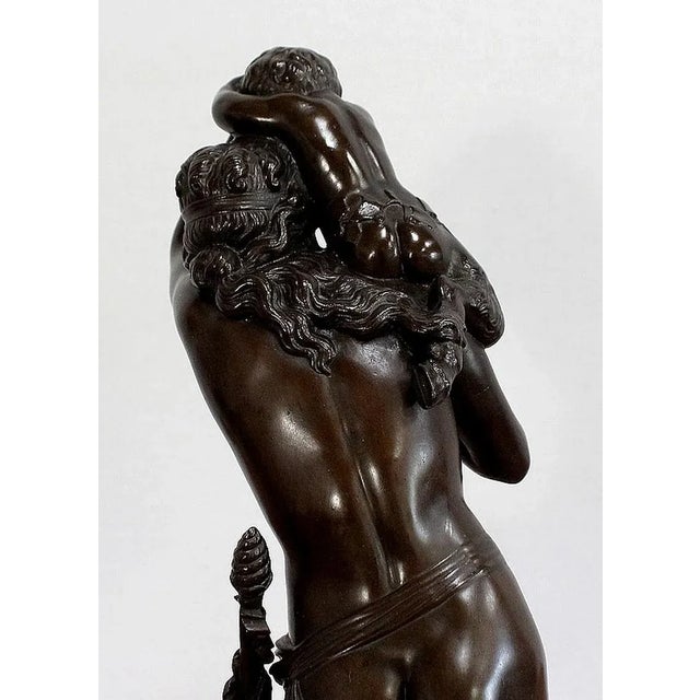 Bronze Bacchante and Small Fauns in the Style of J.J. Foucou, 19th-Century For Sale - Image 16 of 18