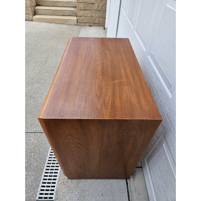 Brown Robsjohn-Gibbings Widdicomb Walnut Three Drawer Chest Dresser For Sale - Image 8 of 12