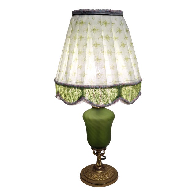Vintage Table Lamp with Figurative Bronze Base by Lamplove, 1920s For Sale