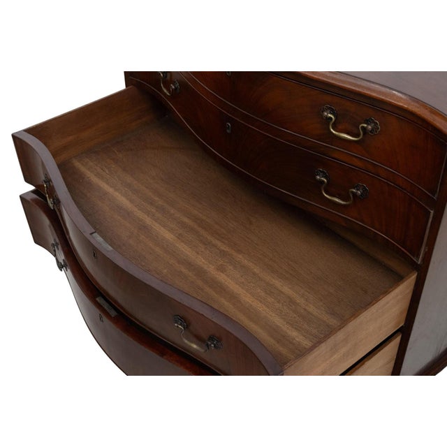 George III Mahogany Serpentine Chest of Drawers For Sale - Image 15 of 18