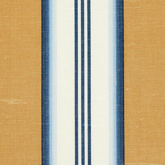 Contemporary Sample - Schumacher Randolph Stripe Moire Fabric in Goldsmith For Sale - Image 3 of 4