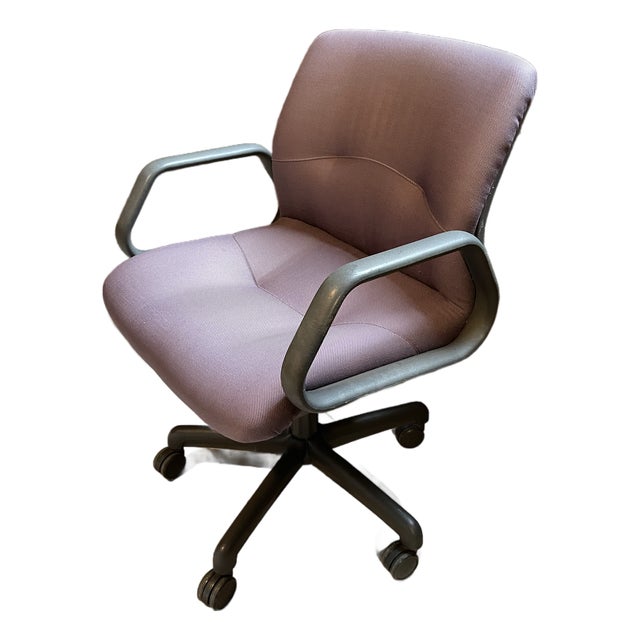 Vintage 1988 Purple Steelcase Desk Office Chair For Sale