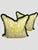 Beautiful custom made pillow pair in Clark & Clark "Forest Trail" Citrus fabric front and back. Forest Green brush fringe....