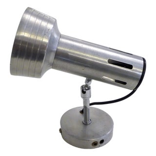 Adjustable Wall Spotlight on a Ball Joint in Chrome and Brushed Metal, 1970s For Sale