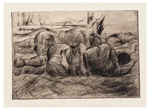 Anselmo Bucci, Le Front Italien, Etching on Paper, 1918