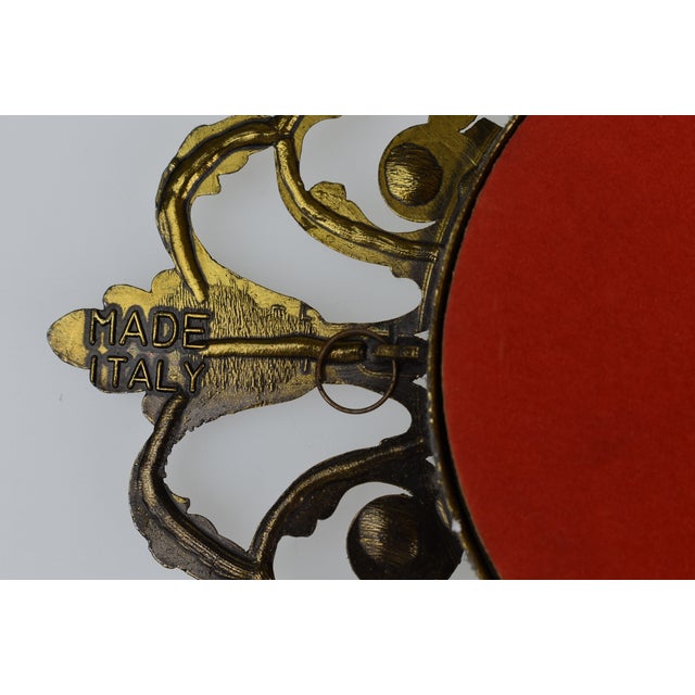 Vintage Victorian Style Italian Metal Frames W/ Convex Glass - a Pair ...