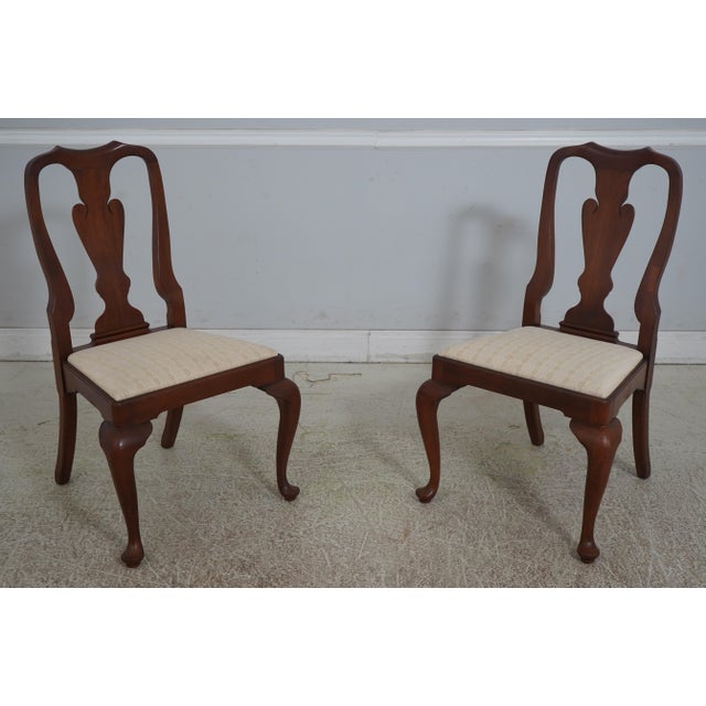 Set of 8 Henkel Harris Cherry Dining Room Chairs For Sale - Image 10 of 12
