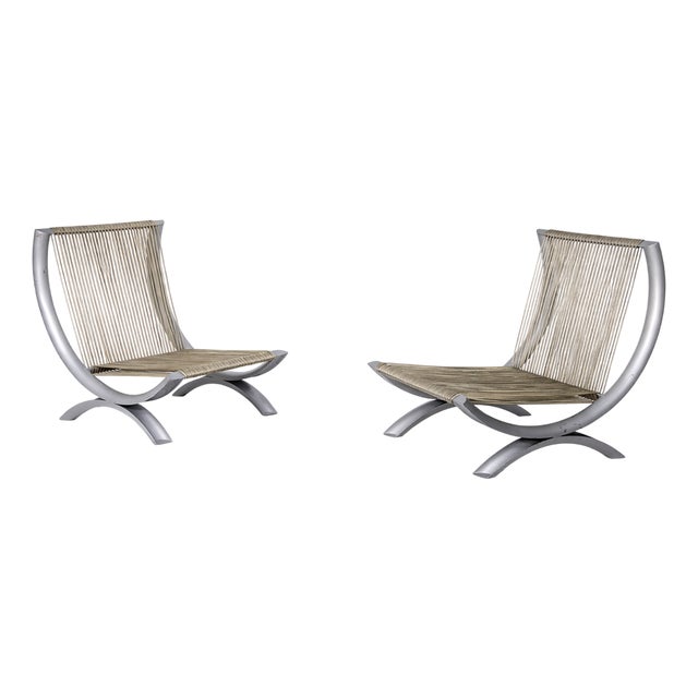 Ferrotipi Low Armchairs Prototype from G. Malacrida & P.Resmini, 1968, Set of 2 For Sale