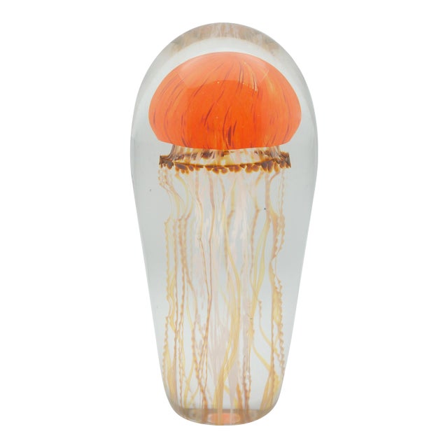 Sunrise Glass Jellyfish Sculpture For Sale