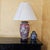Late 20th Century Chinese Chinoiserie Porcelain Table Lamp With Floral Motif & Silk Shade — 28" For Sale - Image 14 of 18