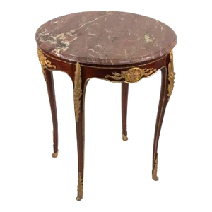 Late 19th Century French Louis XV Style Occasional Side Table With Marble Top