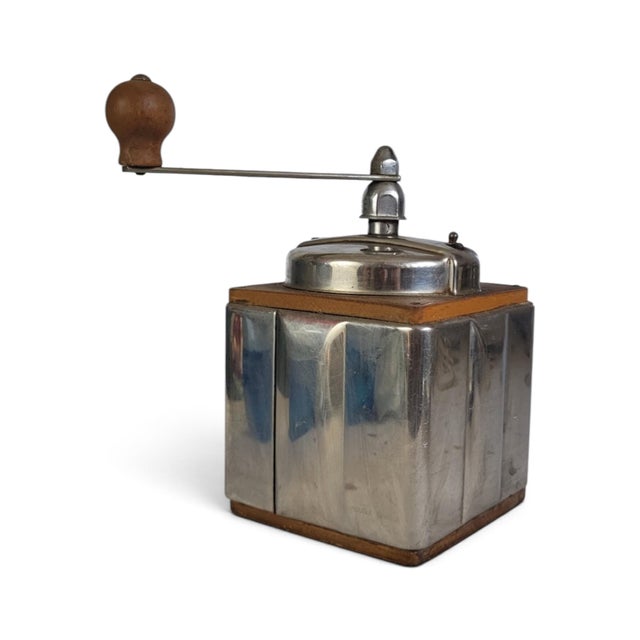 Coffee Grinder with Chrome Body from Peugeot Frères, 1940s For Sale - Image 4 of 12