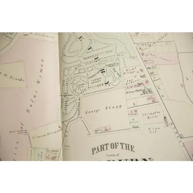 Antique Woburn Massachusetts Atlas Map Plate E For Sale In New York - Image 6 of 8