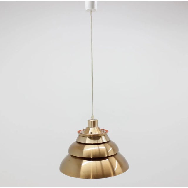 Metal Vintage Danish Pendant Light, 1970s For Sale - Image 7 of 8
