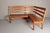 Solid oak, brown stained. Personalized corner bench with Christian symbolism, made in southern Germany in the 1930s. The...