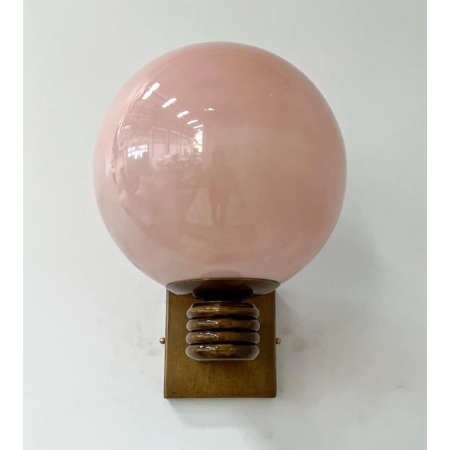 Fabio Ltd 21st Century Bronzed and Opaque Coral Deco Sconce by Fabio Ltd For Sale - Image 4 of 10