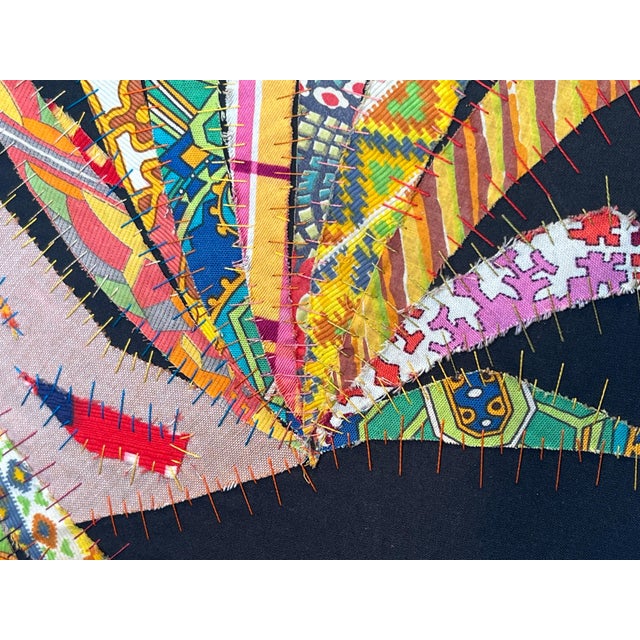 Black Patchwork representing a rooster Signed Jean Joseph For Sale - Image 8 of 12