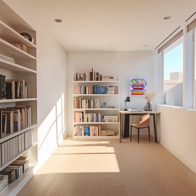 Purple Sunday Evening - Abstract Vibrant Colorful Botanical Still Life Acrylic Original Artwork Jonjo Elliott For Sale - Image 8 of 8