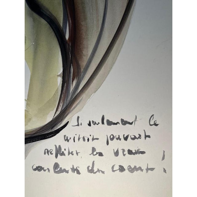 Gilbert Pauli, Distrust of the Mirror, 1991, Watercolor For Sale - Image 6 of 10