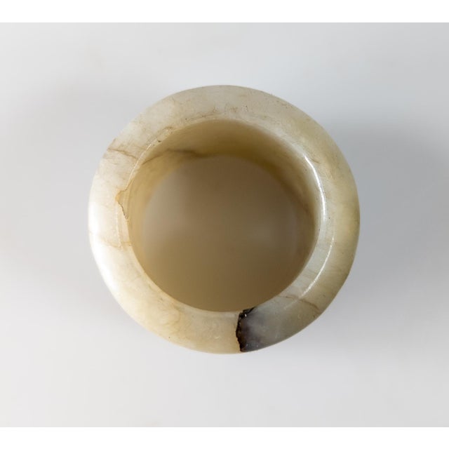 Gemstone 19th Century or Earlier Chinese Celadon Gray Nephrite Jade Archer's Ring For Sale - Image 7 of 12