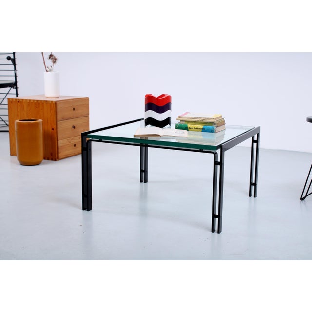 Small Black Square Coffee Table attributed to Metaform, 1980s For Sale - Image 11 of 18