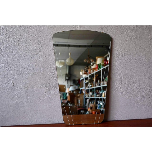 Vintage Carved Rockabilly Rearview Mirror, 1950s For Sale - Image 3 of 8