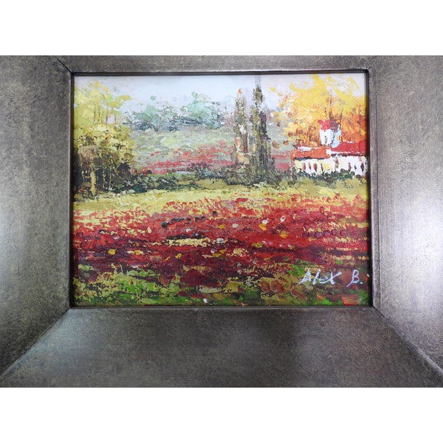 Original California Landscape Oil Painting of St. Mary’s College Signed Framed Impressionist Artwork For Sale - Image 10 of 10