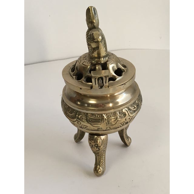 Vintage Brass Foo Dog Incense Burner Chairish