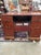 Campaign Mid-Century Western Campaign Leather-Clad Horseshoe Desk For Sale - Image 3 of 9